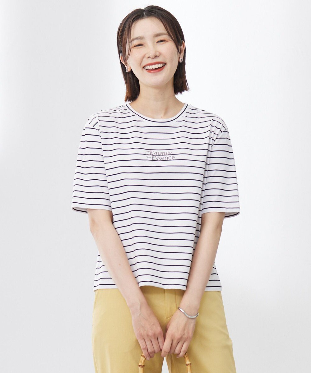 J.PRESS LADIES 【洗える】ロゴ Tシャツ 