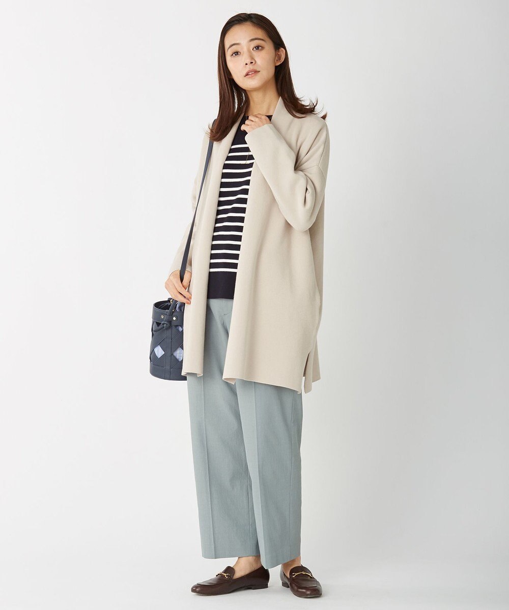 J.PRESS LADIES 【洗える】KATE パネルボーダー ボートネック ニット 