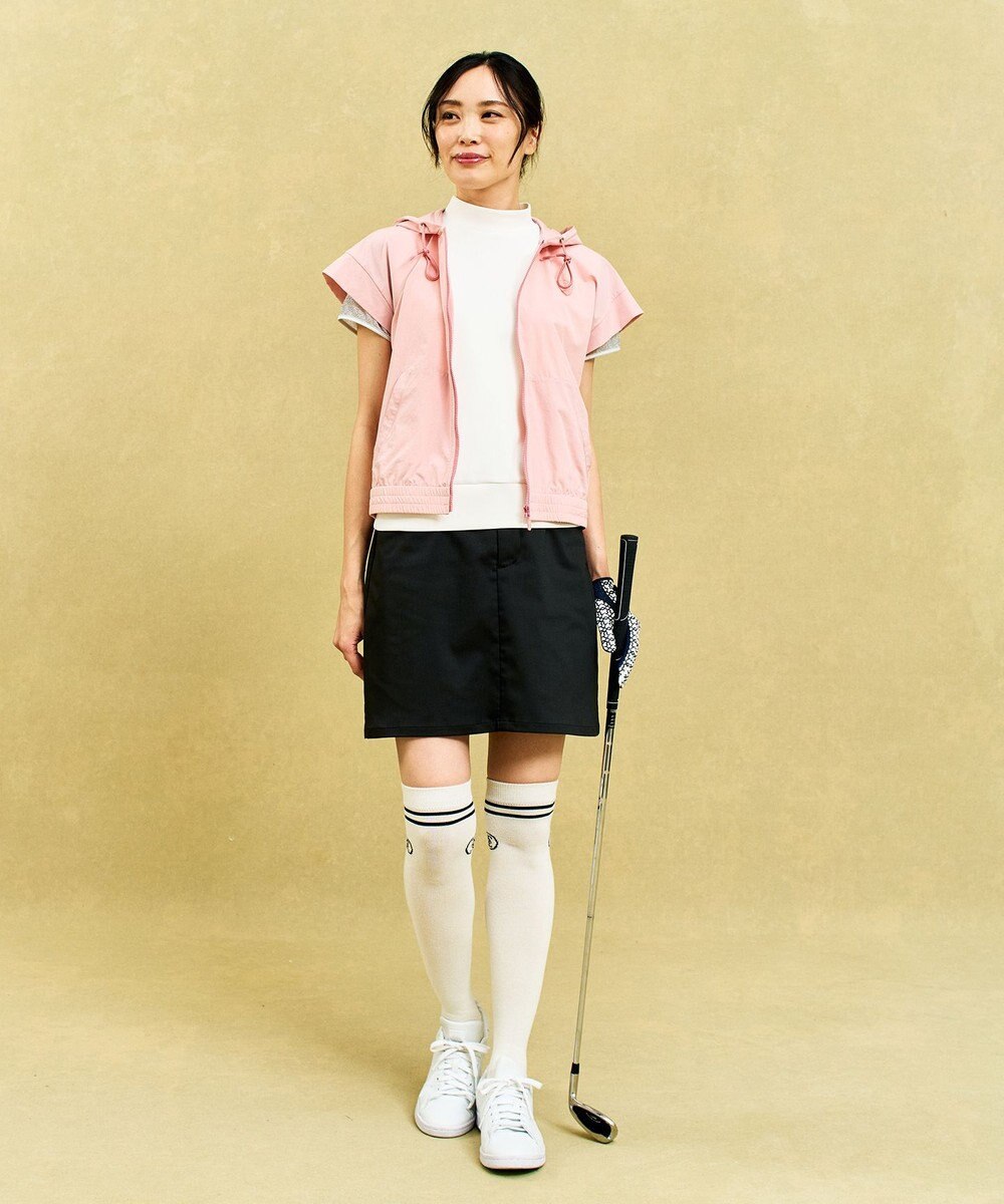 23区GOLF 【WOMEN】シアーストレッチ ショート丈フードベスト 