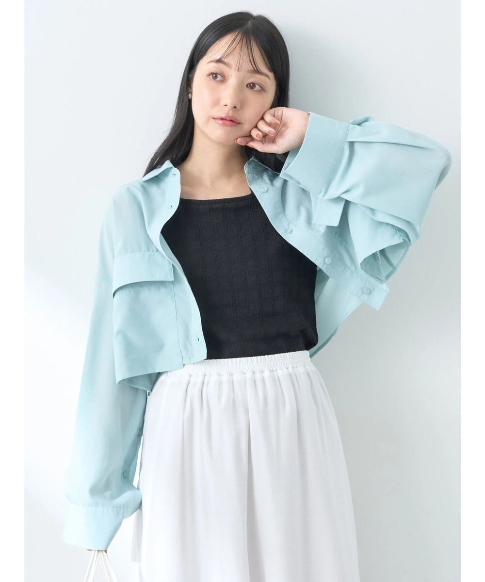 earth music&ecology ビッグポケットショートシャツ 