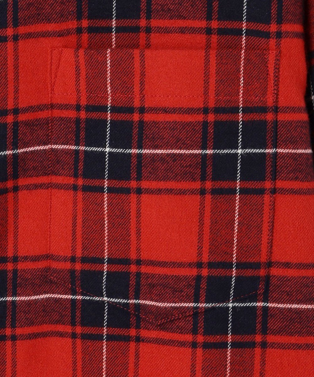 23区 L 【洗える】ブラッシュド ビエラチェック シャツ 