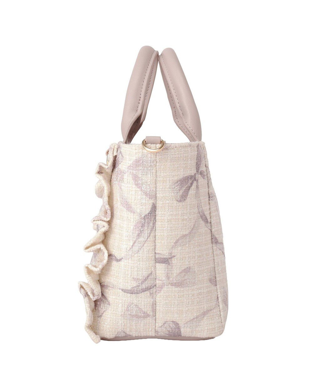 Maison de FLEUR ツイードリボンプリント2WayバッグS 