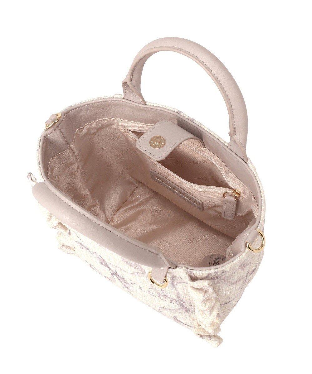 Maison de FLEUR ツイードリボンプリント2WayバッグS 