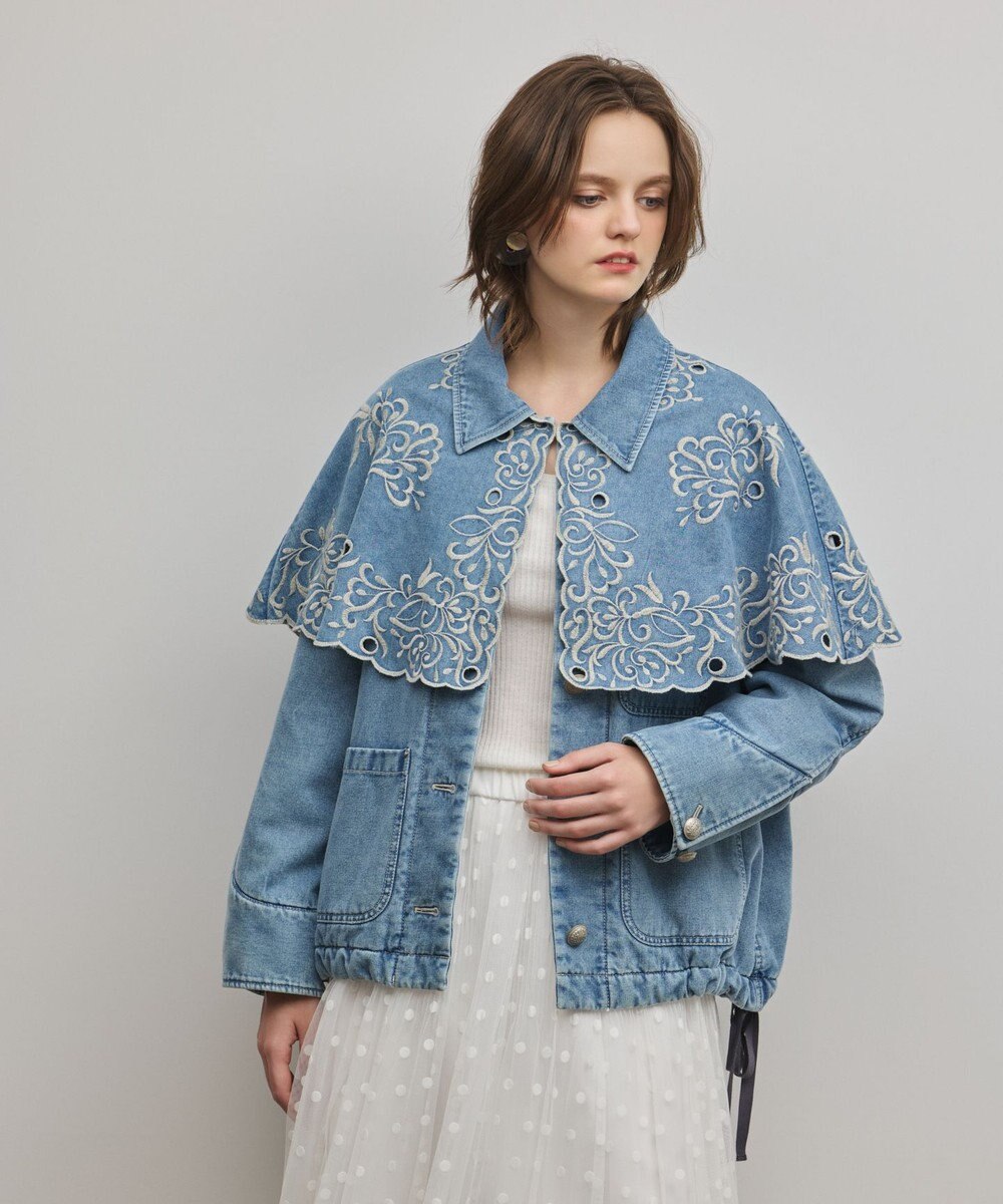 GRACE CONTINENTAL ケープ付カバーオールジャケット 