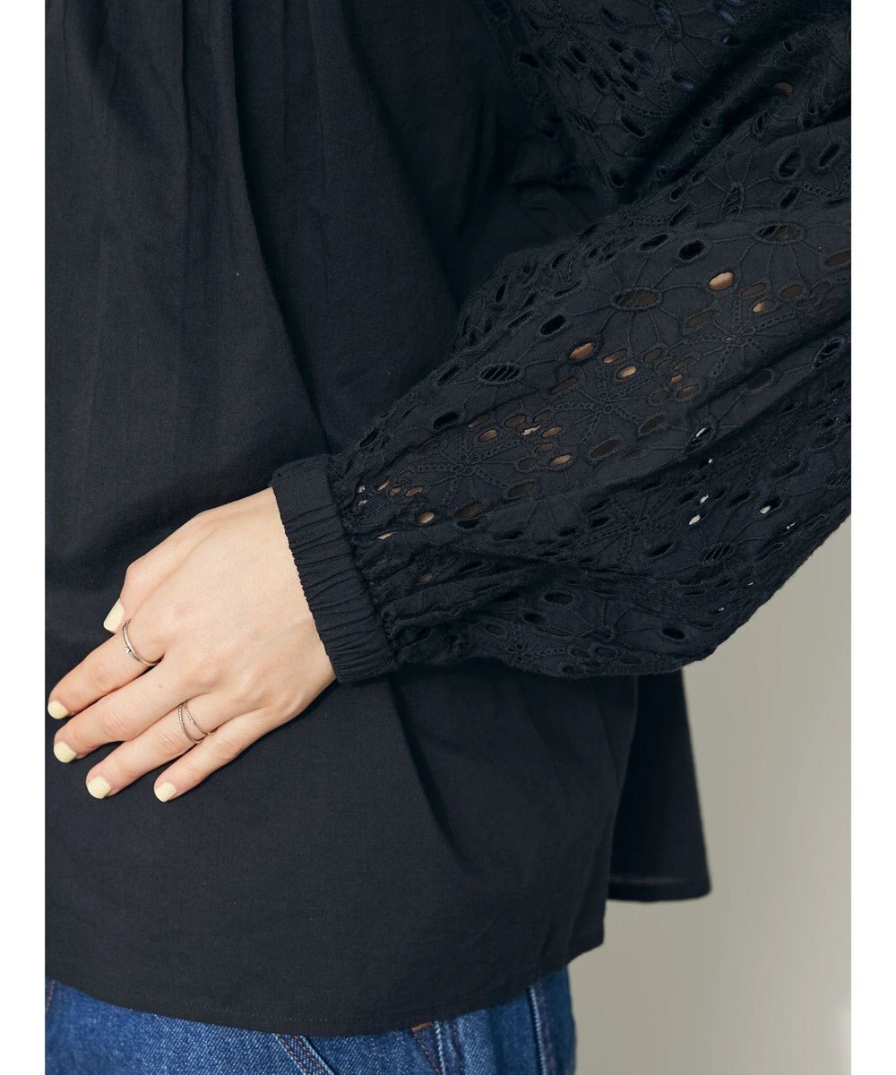 CRAFT STANDARD BOUTIQUE インド綿アイレット刺繍ブラウス 