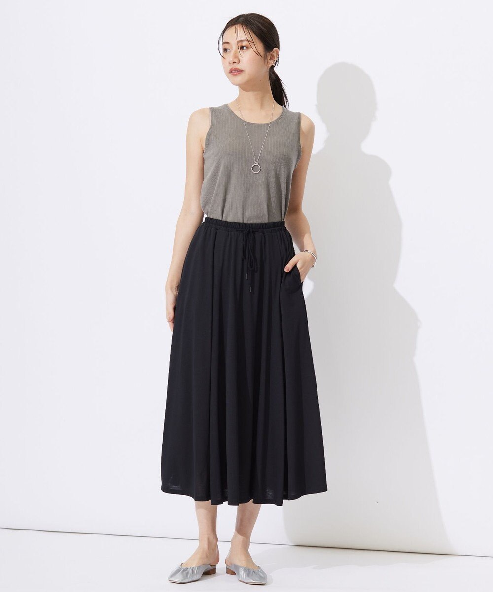 J.PRESS LADIES L ワイドリブジャージー ノースリーブ カットソー 