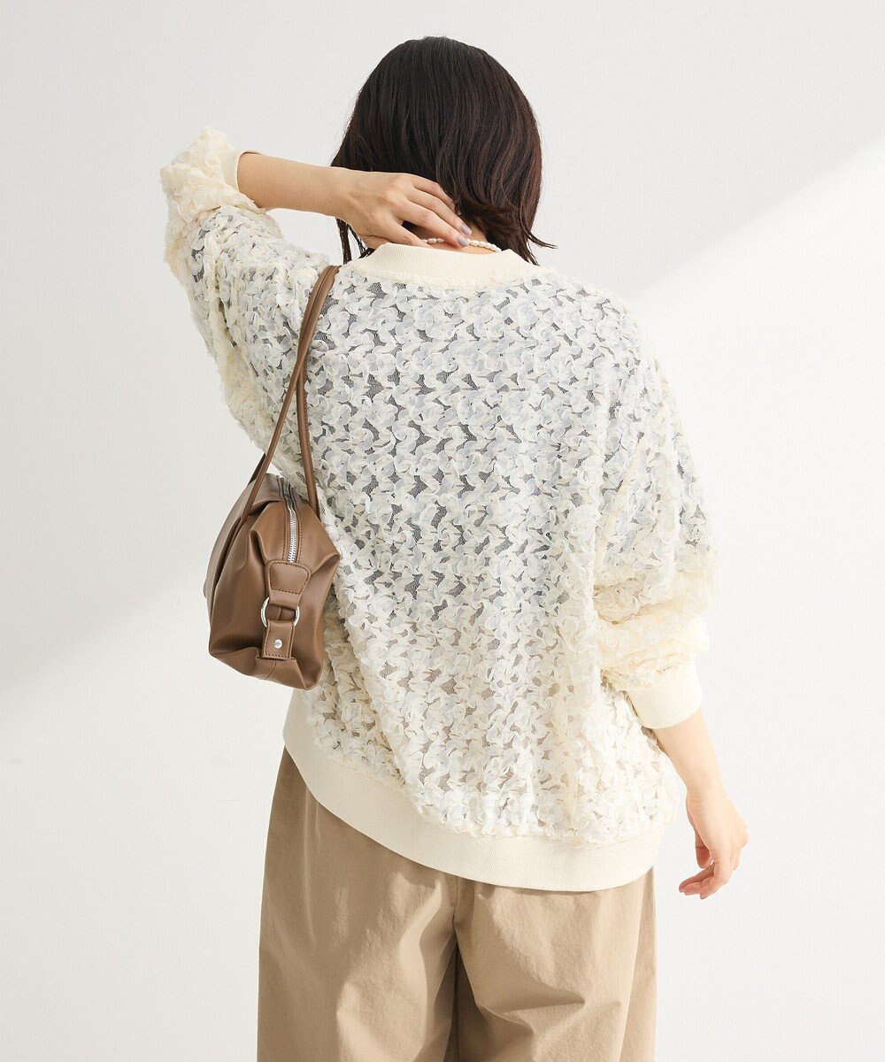 Green Parks フラワー柄チュールブルゾン 