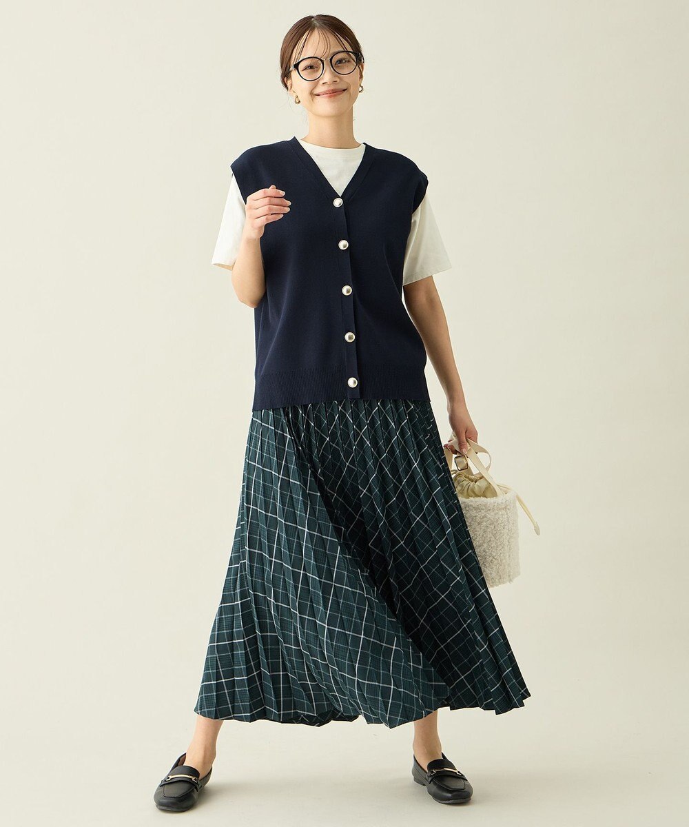 ANY 【新色追加/ウエストゴム】ウーリッシュプリーツスカート 