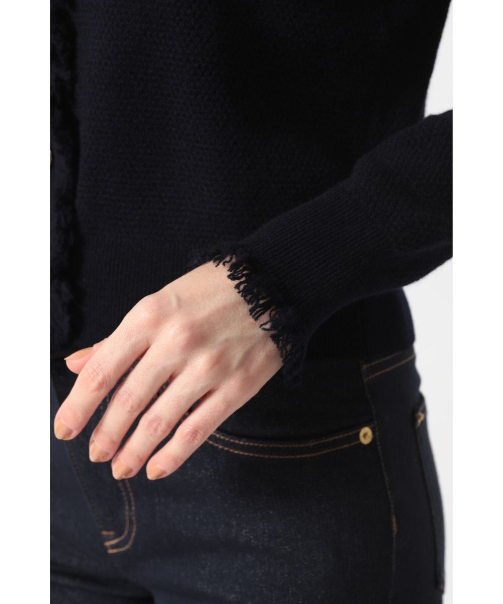 DAKS フリンジデザイン カーディガン 