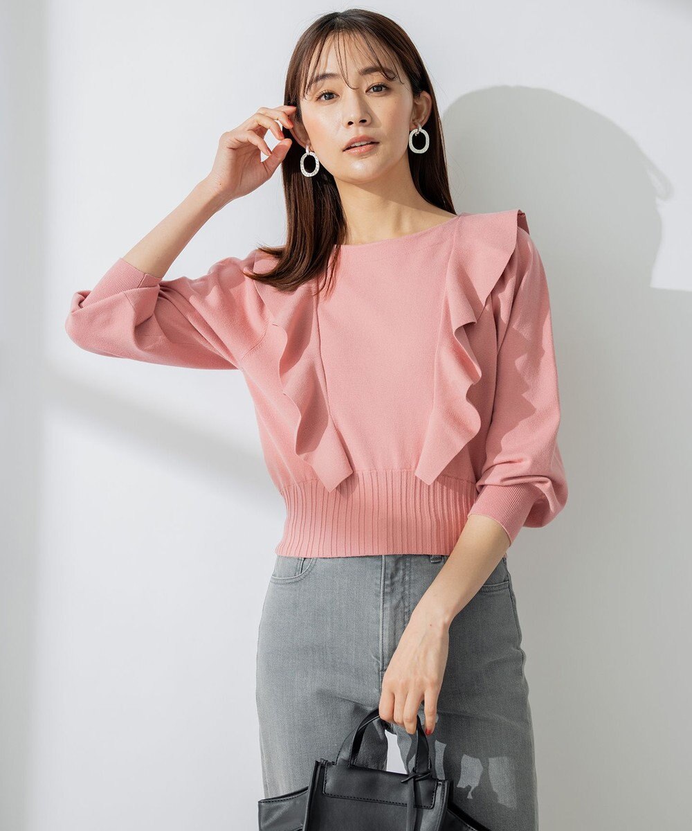 組曲 【洗える】Elenaラッフル ニット 