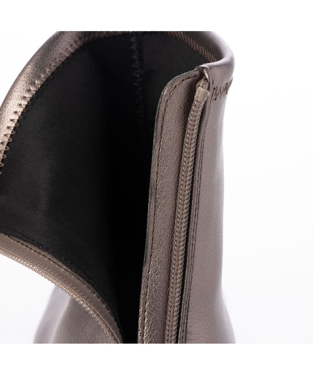 MODE ET JACOMO <carino>【レイン対応】スクエアトゥローヒールブーツ 