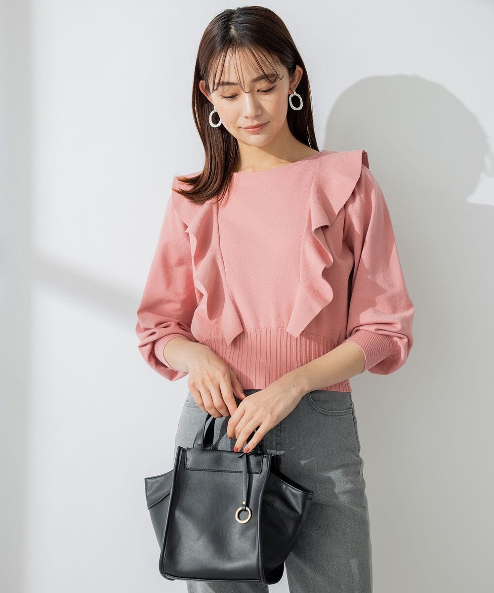 組曲 【洗える】Elenaラッフル ニット 