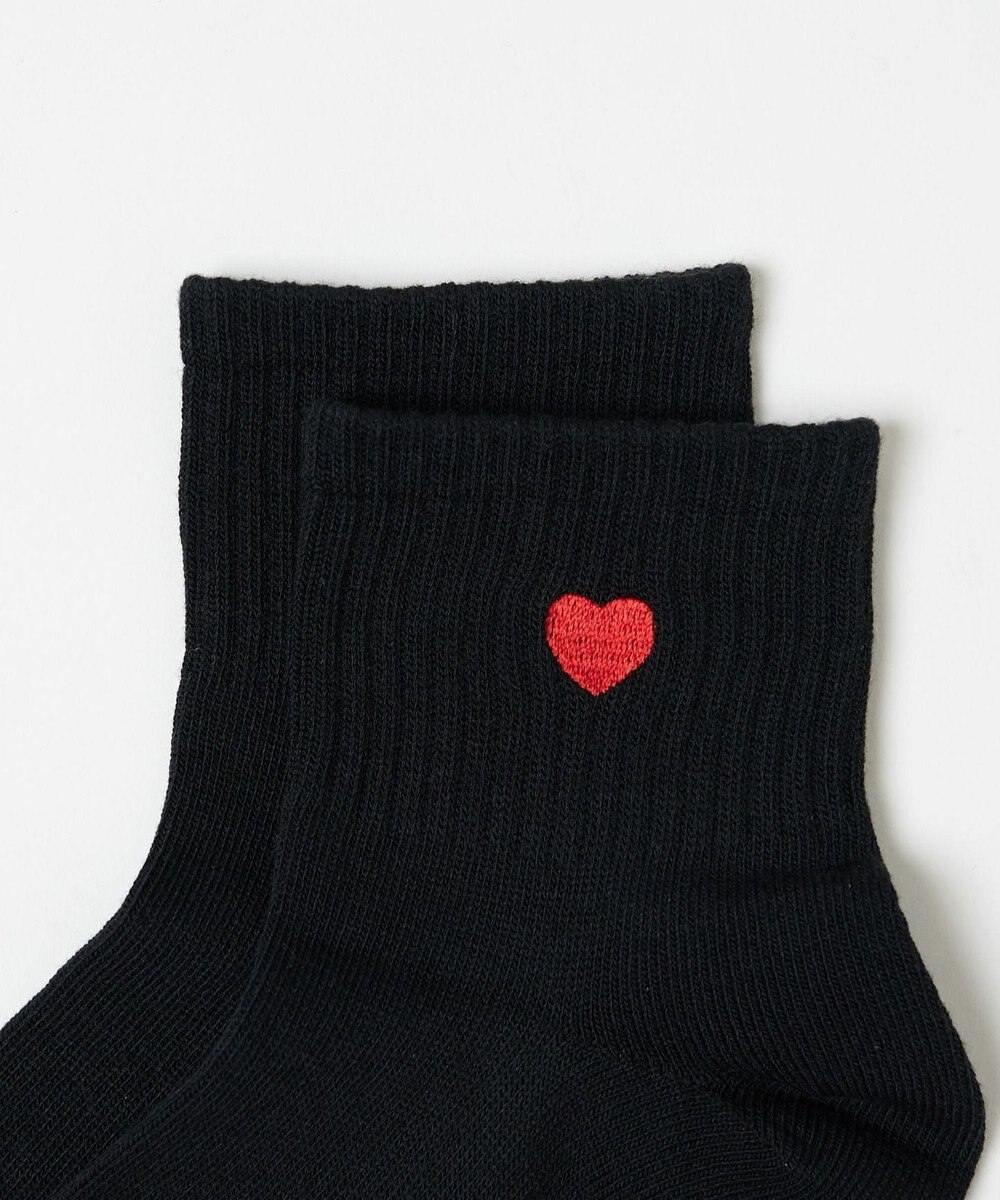 WEGO モチーフ刺繍アンクルソックス 