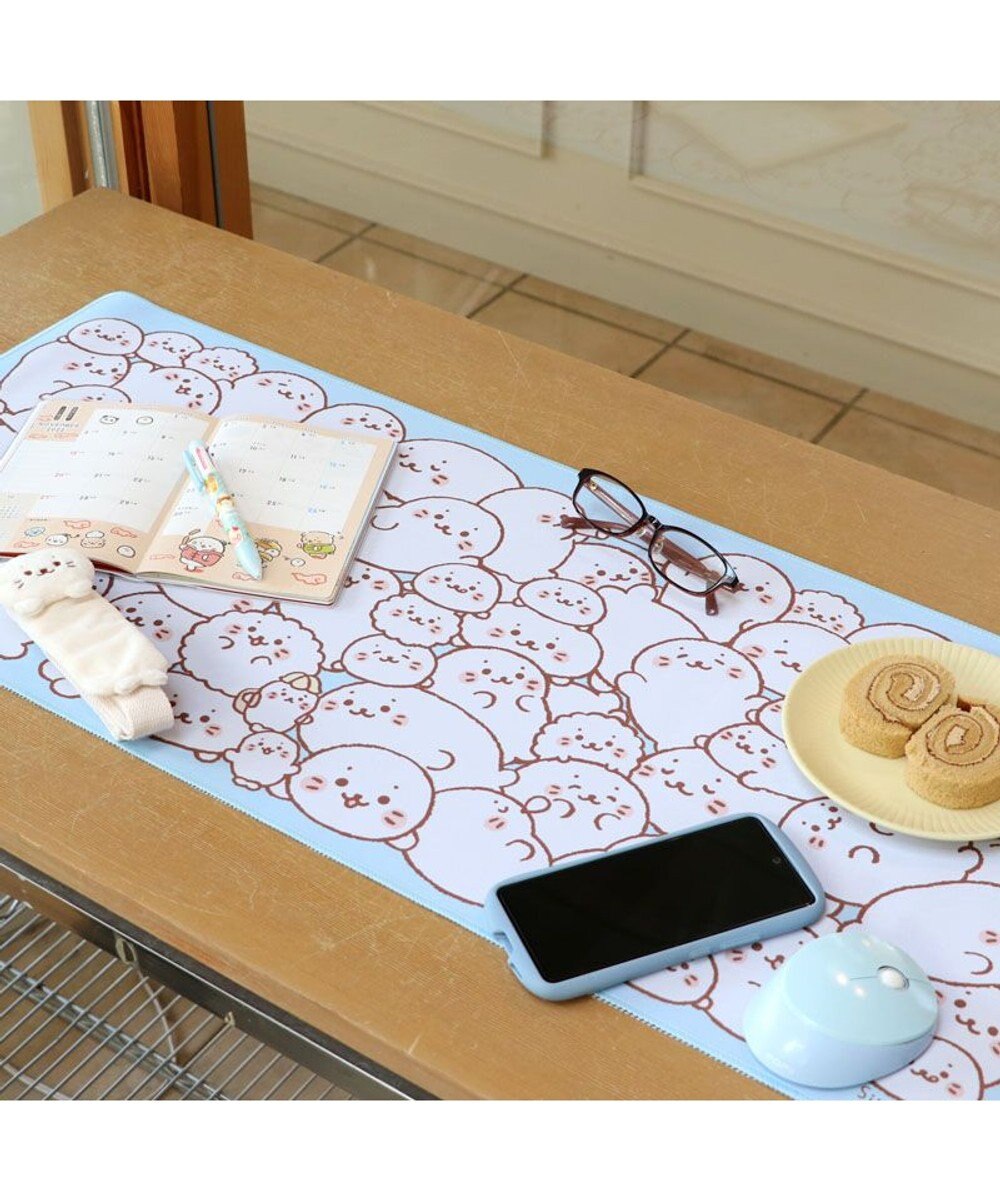 Mother garden しろたん つみつみ柄 デスクマット マウス対応 89.5×39cm 