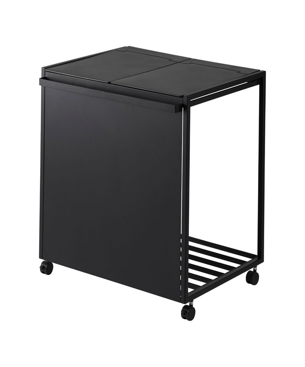 tower 蓋付き目隠し分別ダストワゴン タワー 45L 2分別 ブラック 