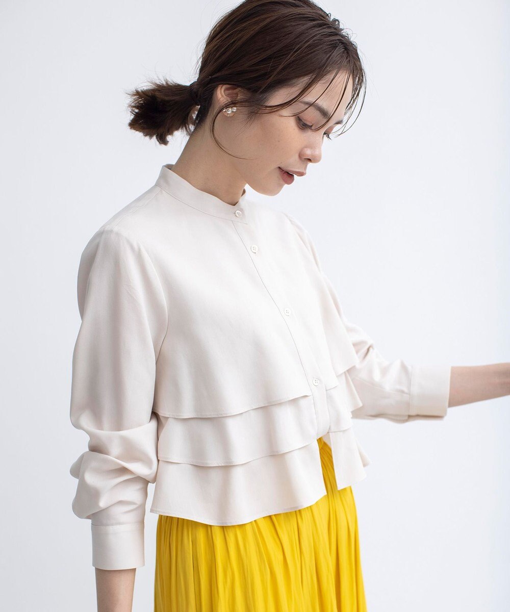 組曲 【WEB限定カラーあり】リヨセルシャーティング ティアードブラウス 