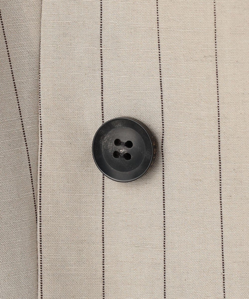 BEIGE， ERYTH / リネンストライプダブルジャケット 