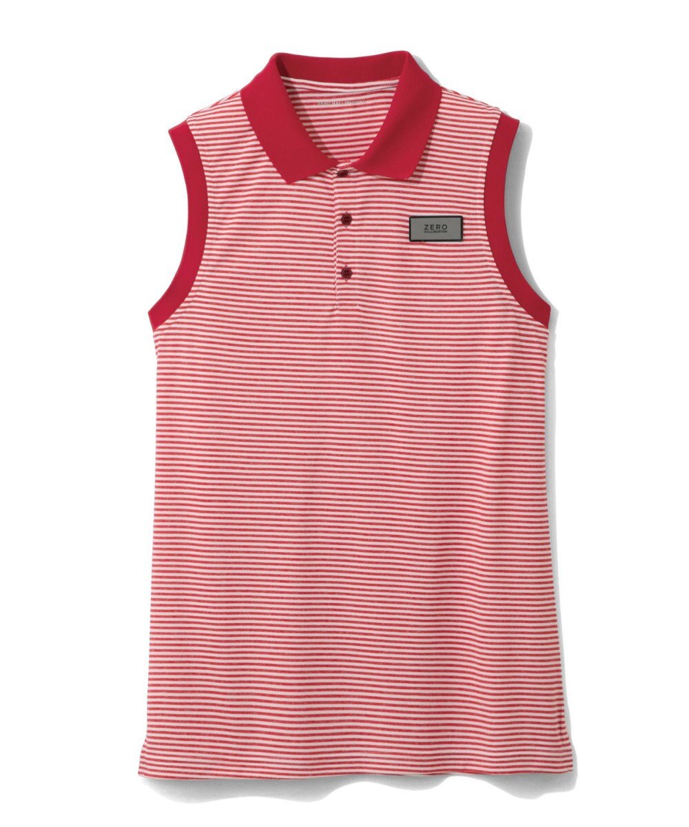 ZERO HALLIBURTON メランジ ボーダー ポロノースリーブ 82836 W4S4b レディースゴルフ 