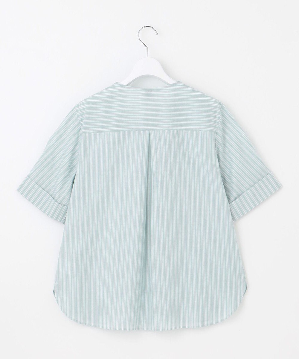 J.PRESS LADIES 【洗える】BEZ 空羽ストライプ クルーネック ブラウス 