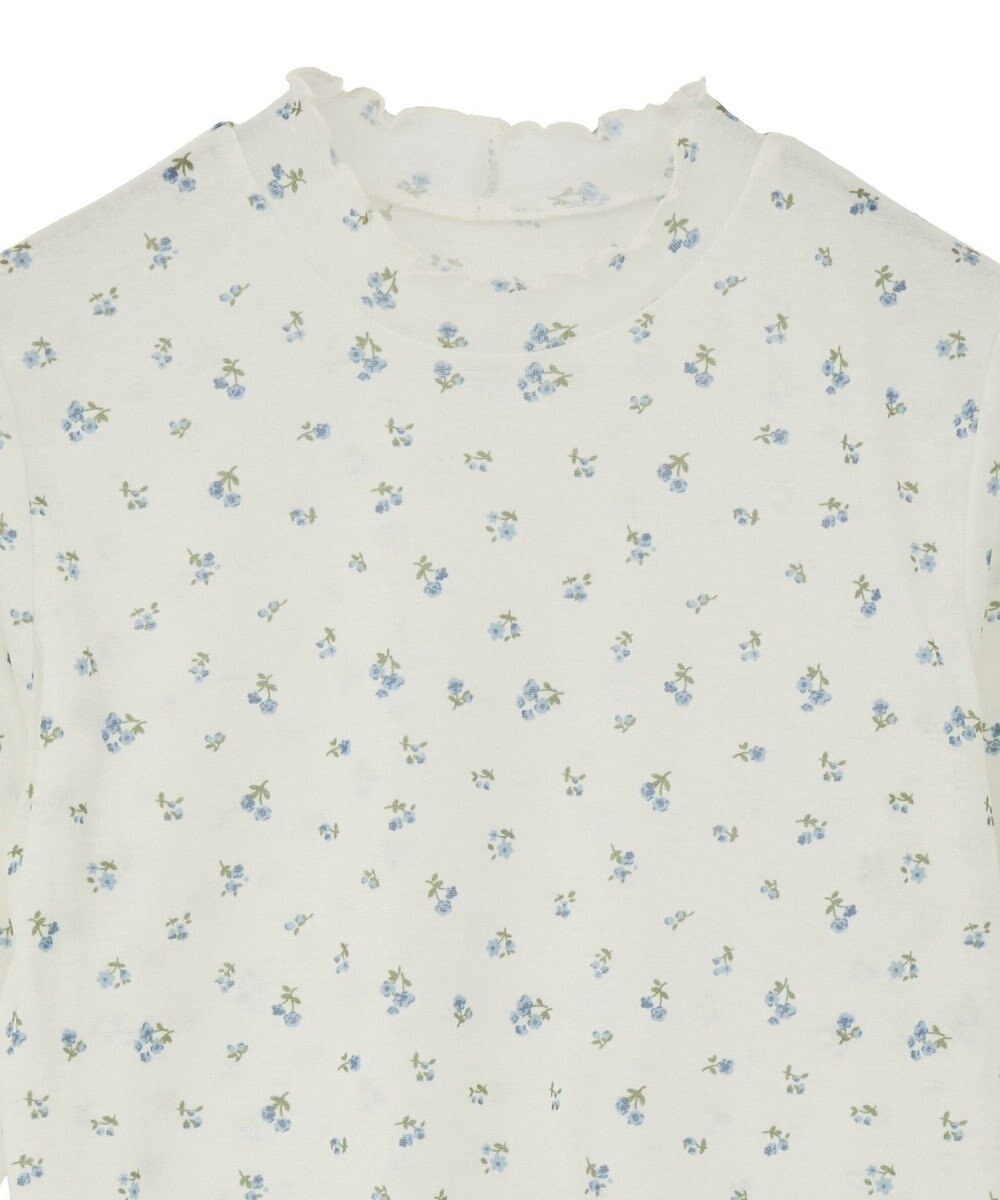 earth music&ecology ハイネックフラワーメロープルオーバー 