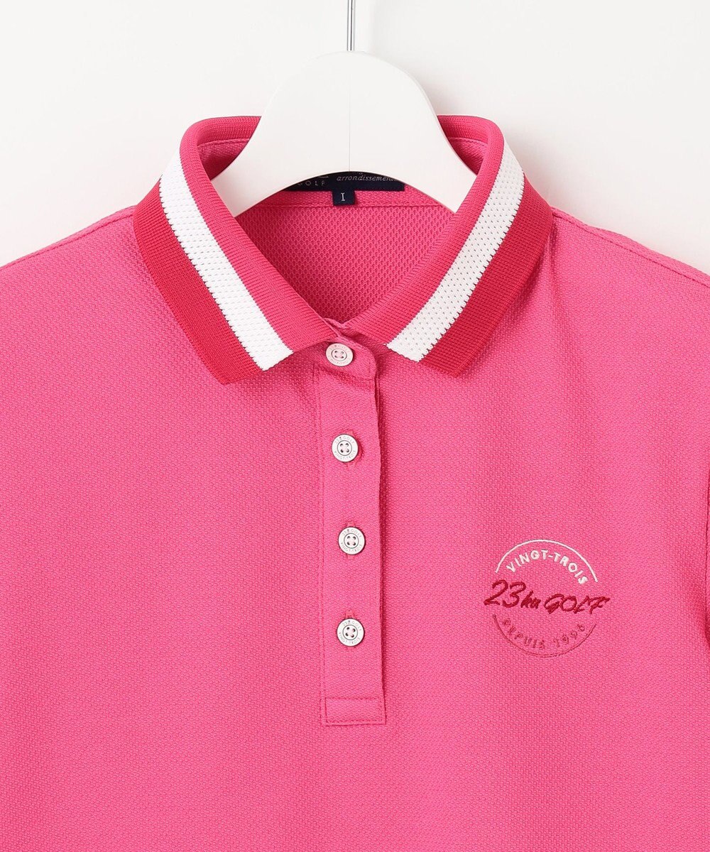 23区GOLF 【WOMEN】【UVケア・吸水速乾】ハニカムカノコ 半袖ポロシャツ 