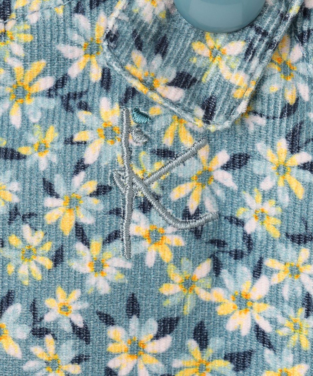 組曲 KIDS 【100㎝】モノトーンフラワーコーデュロイ ワンピース 