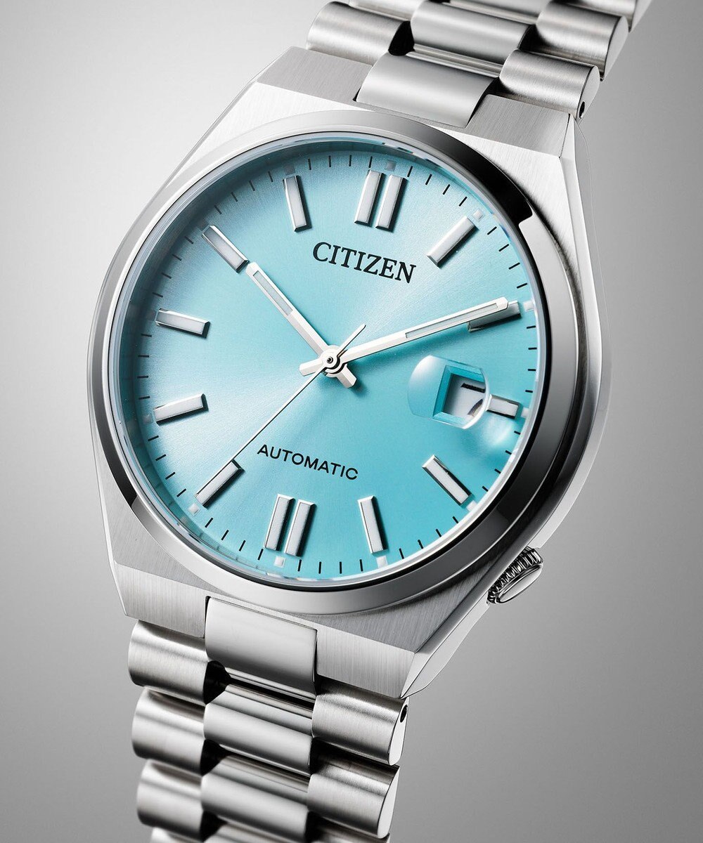 CITIZEN 【“TSUYOSA”Collection】スポーティなケース形状と腕なじみの良い3列バンドで付け心地の良さにもこだわったメカニカルウオッチ 