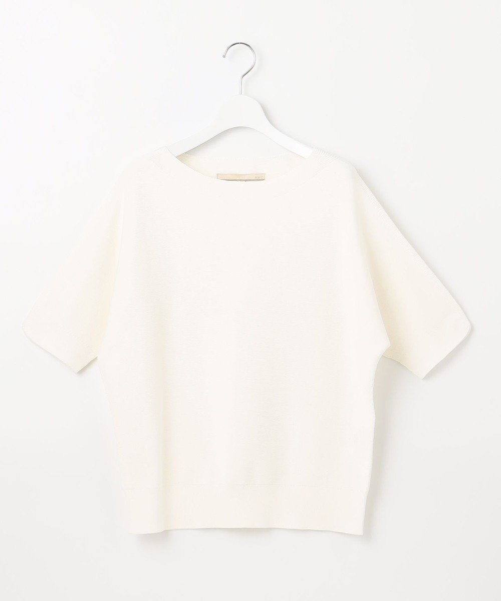 自由区 【洗える】コットンストレッチホールガーメント プルオーバー ニット 