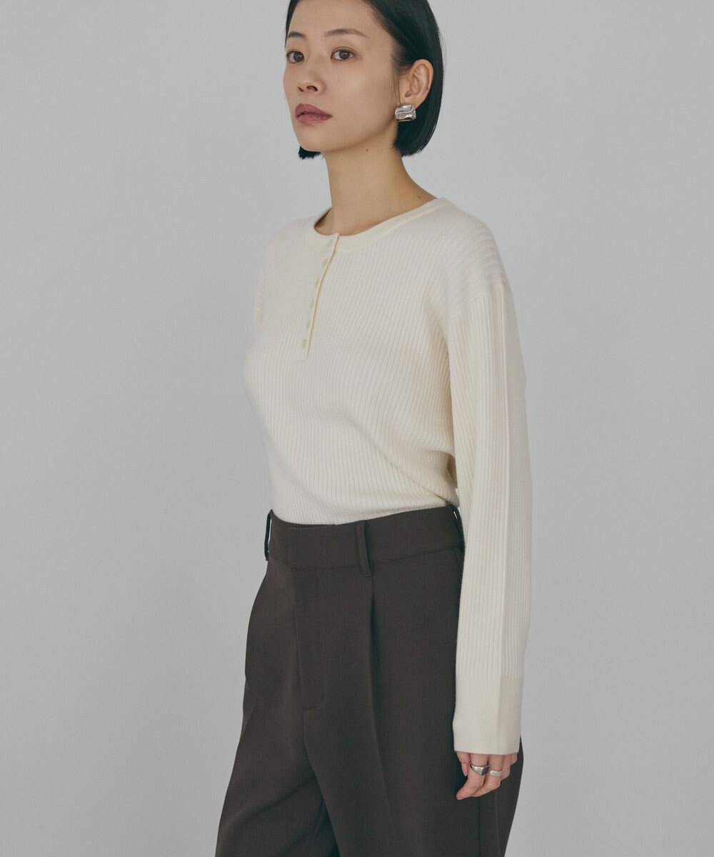 AMERICAN HOLIC バイパチヘンリーネックリブニットプルオーバー 