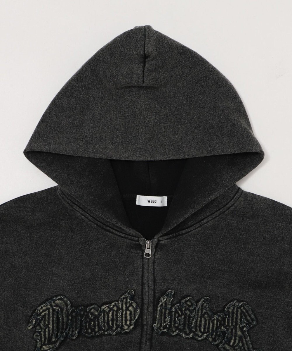 WEGO 【ユニセックス着用ITEM/MLサイズ展開】ショートグラフィックZIPパーカー 