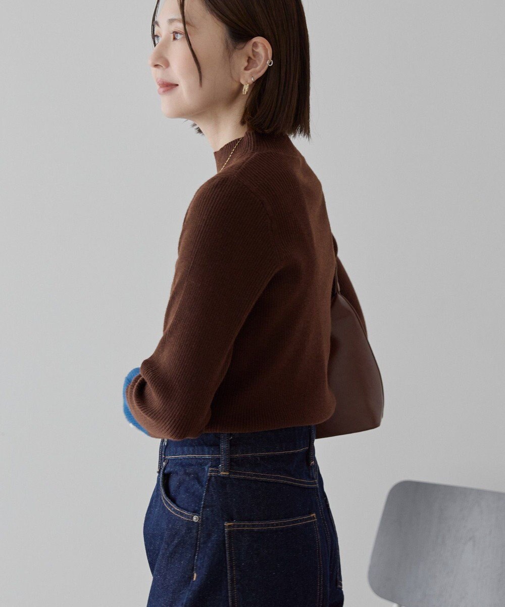 AMERICAN HOLIC バイパチ袖配色リブプルオーバー 