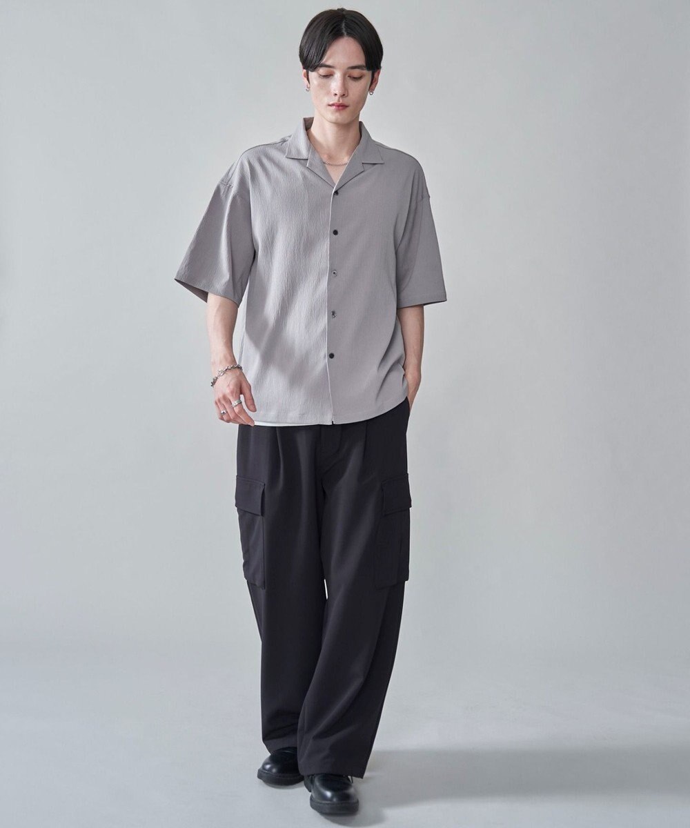 WEGO クレープオープンカラーシャツ（SS） 