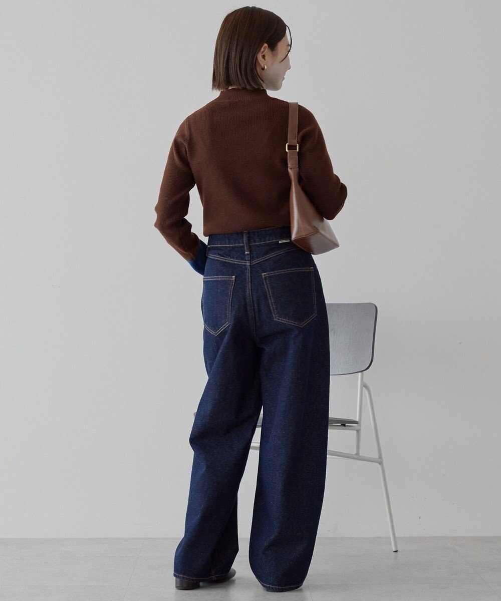 AMERICAN HOLIC バイパチ袖配色リブプルオーバー 