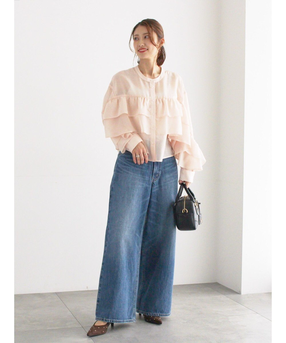 Te chichi シアーフリルティアードブラウス 