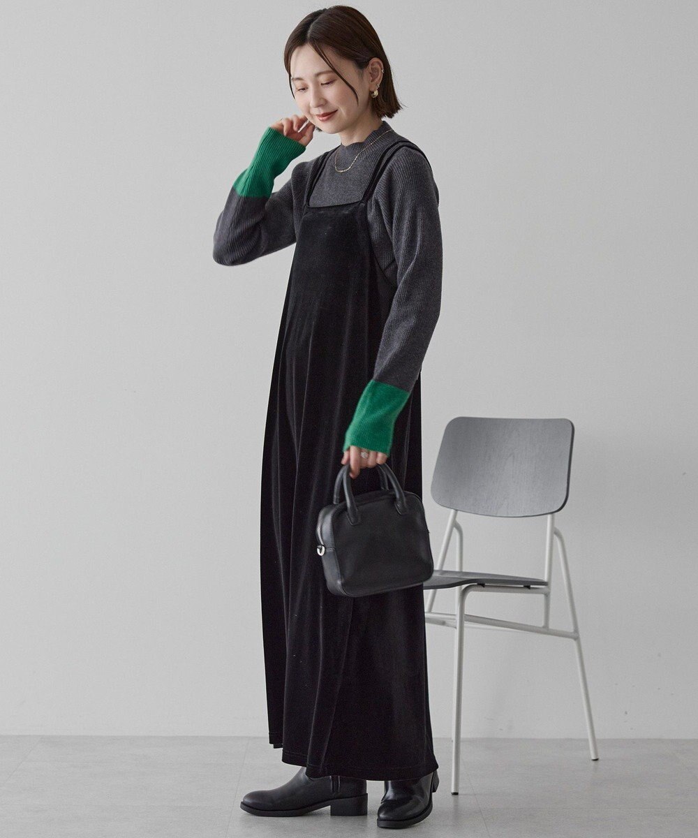 AMERICAN HOLIC バイパチ袖配色リブプルオーバー 