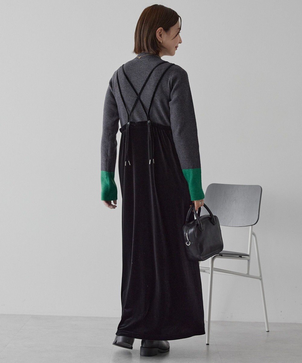 AMERICAN HOLIC バイパチ袖配色リブプルオーバー 