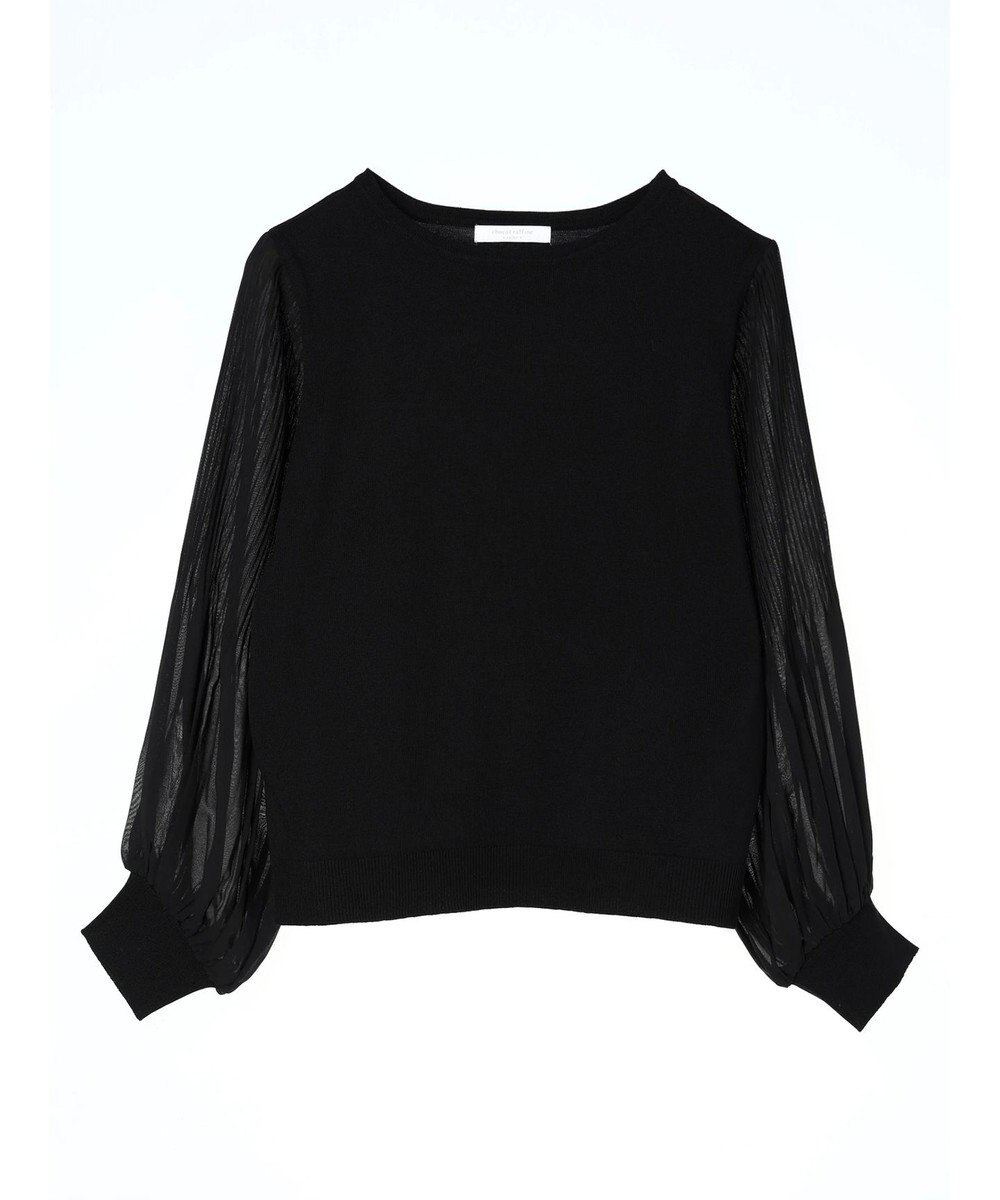 Green Parks プリーツ袖ニットプルオーバー 