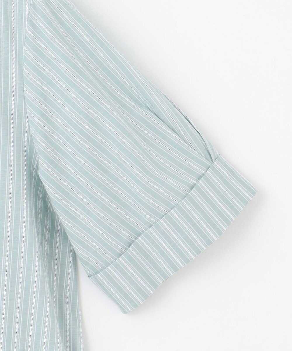 J.PRESS LADIES 【洗える】BEZ 空羽ストライプ クルーネック ブラウス 