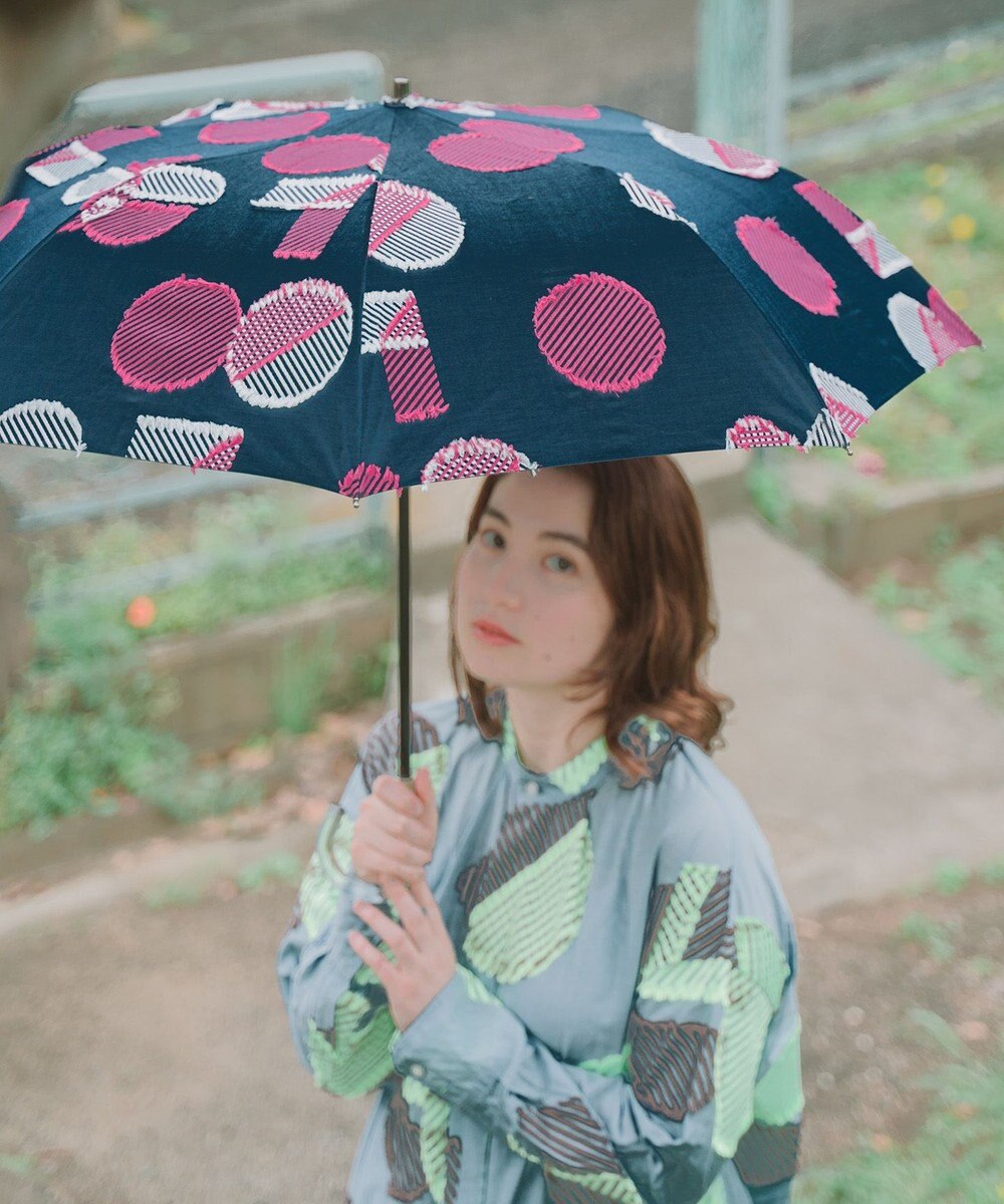 POLS 【POLS DOT】折りたたみ晴雨兼用日傘 