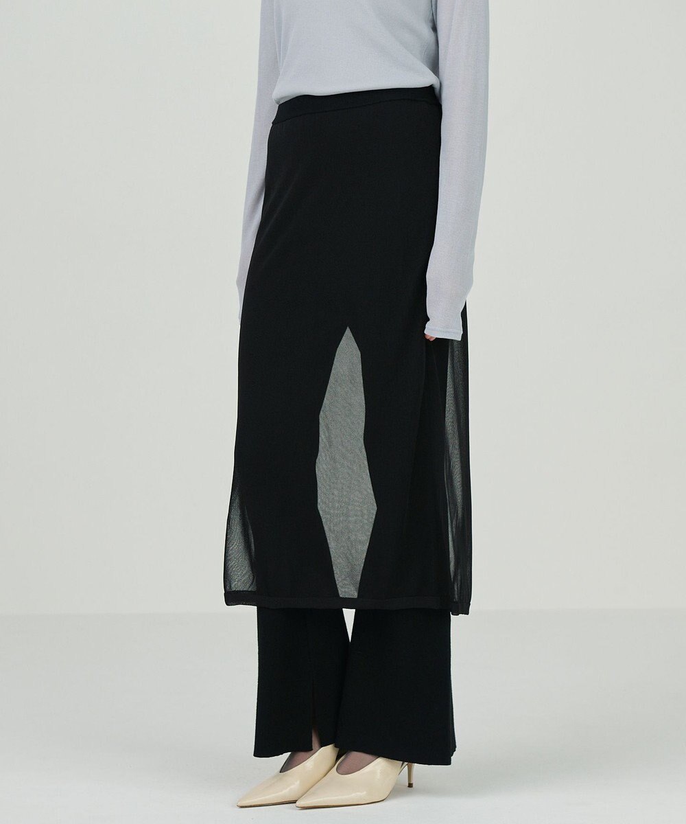 GRACE CONTINENTAL シアーニットパンツ 