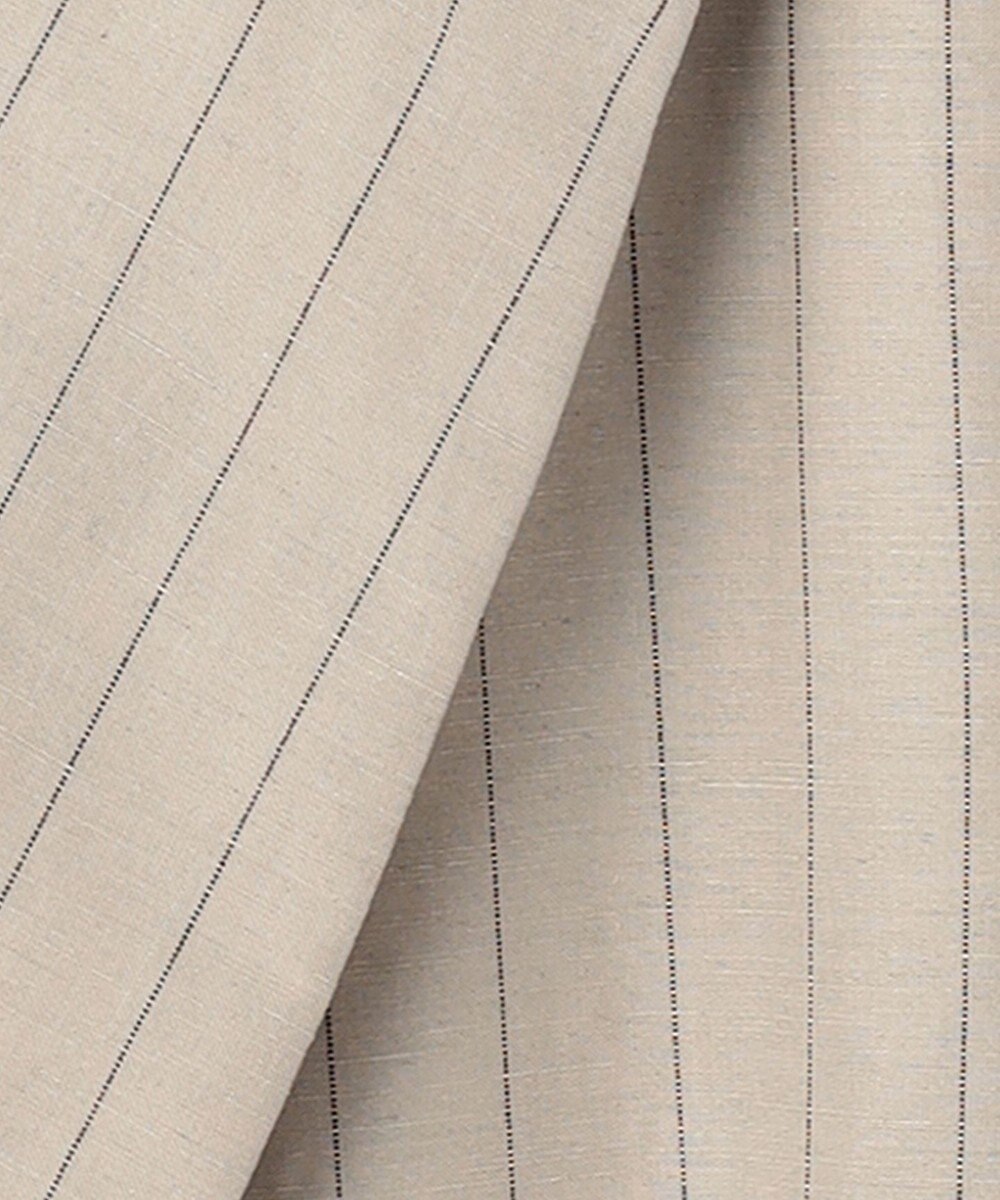 BEIGE， ERYTH / リネンストライプダブルジャケット 