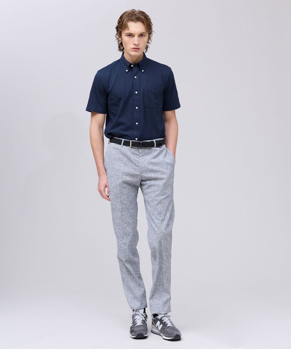 J.PRESS MEN 【吸水速乾 / 抗菌防臭 / 遮熱 / 防シワ】【J.PRESS OXFORD JERSEY】カノコインレイ半袖 シャツ / B.D. 