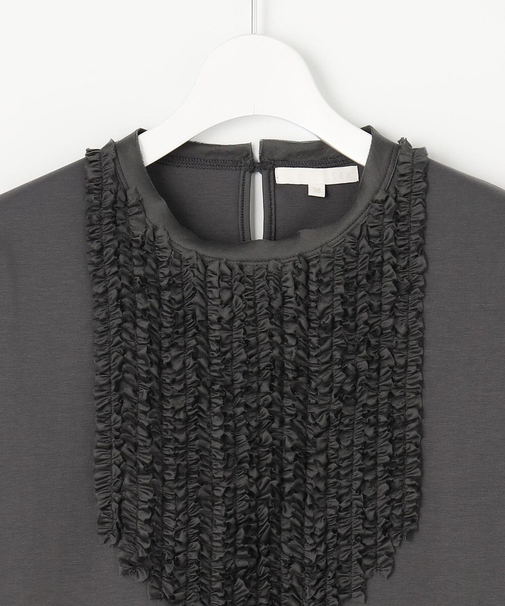 自由区 L 【接触冷感・UVカット・洗える】ベビーフリル Tシャツ 