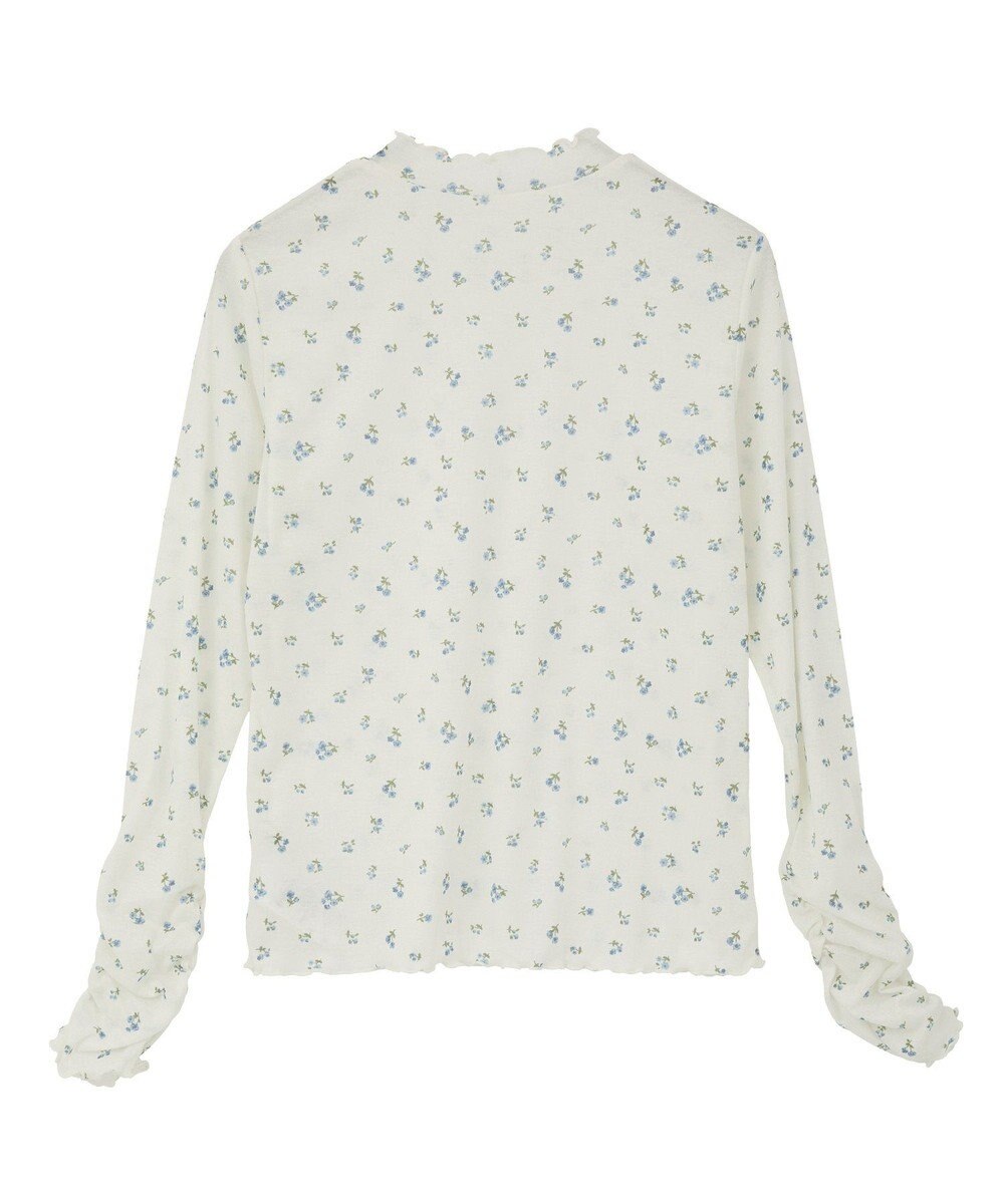 earth music&ecology ハイネックフラワーメロープルオーバー 