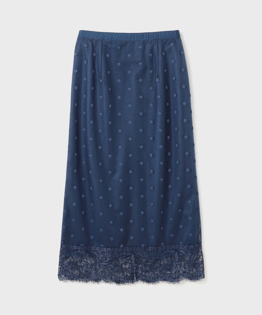 GRACE CONTINENTAL ドットチュールタイトスカート 