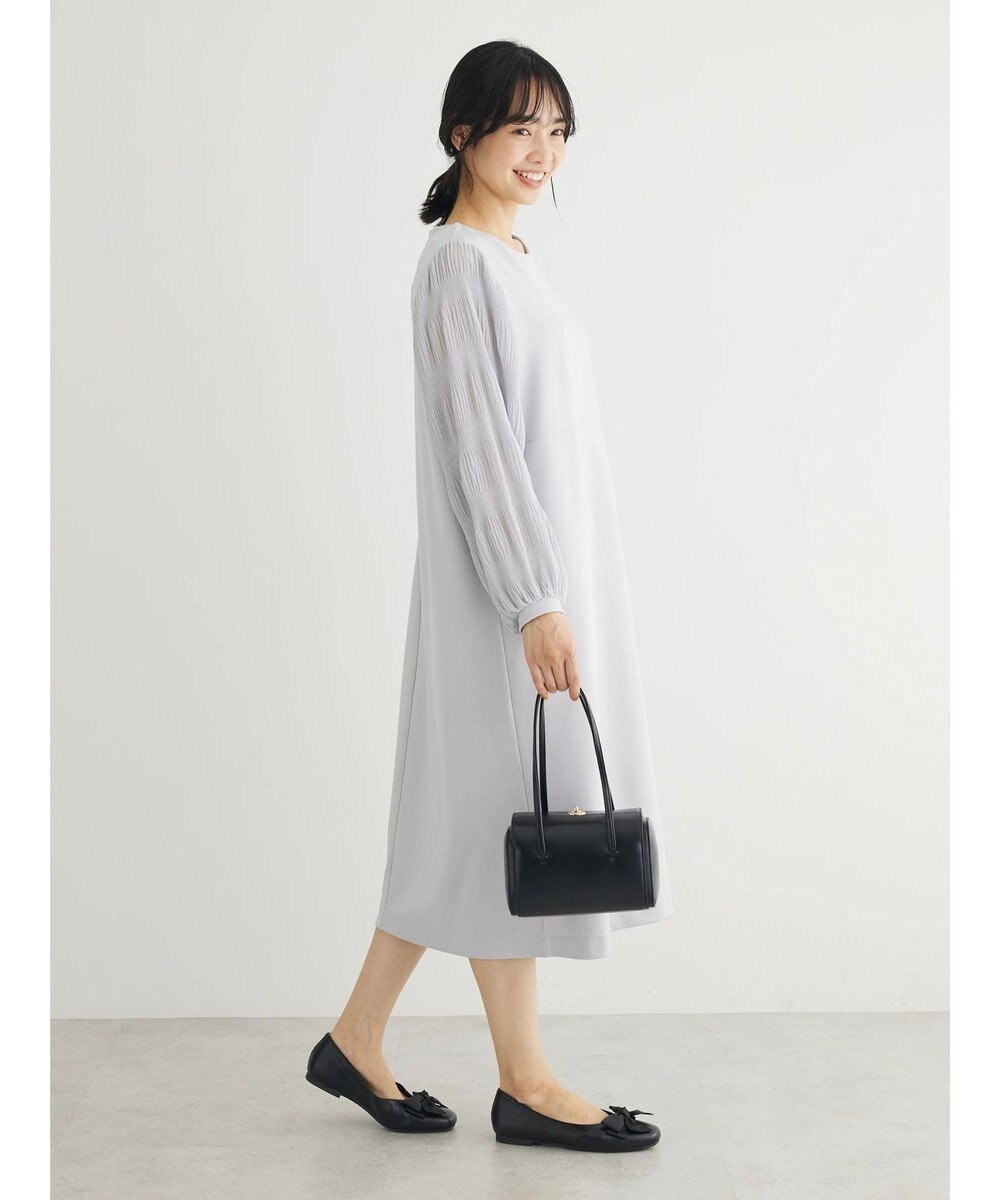 Green Parks マジョリカ袖ドッキングワンピース 