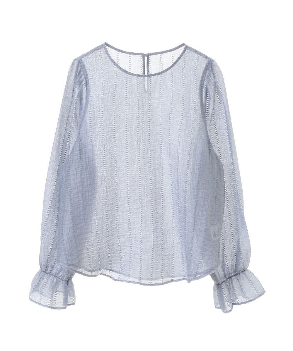 earth music&ecology キャンディースリーブシアーブラウス 