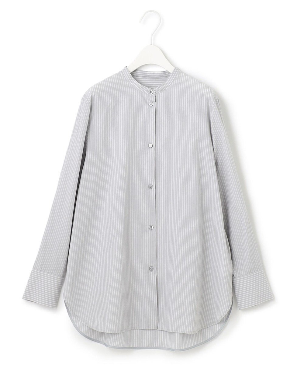 ICB 【洗える】CRySiタイプライター ボウタイ付きバンドカラーシャツ 