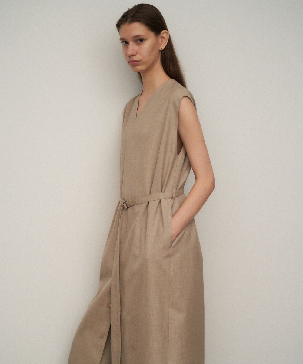 ATON WOOL SILK TWILL | ジレドレス 