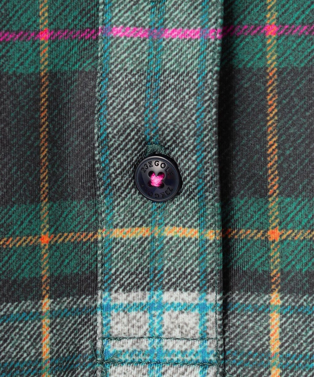 23区GOLF 【WOMEN】チェック長袖ポロシャツ 